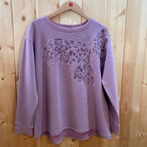 Purple Butterfly Sweater